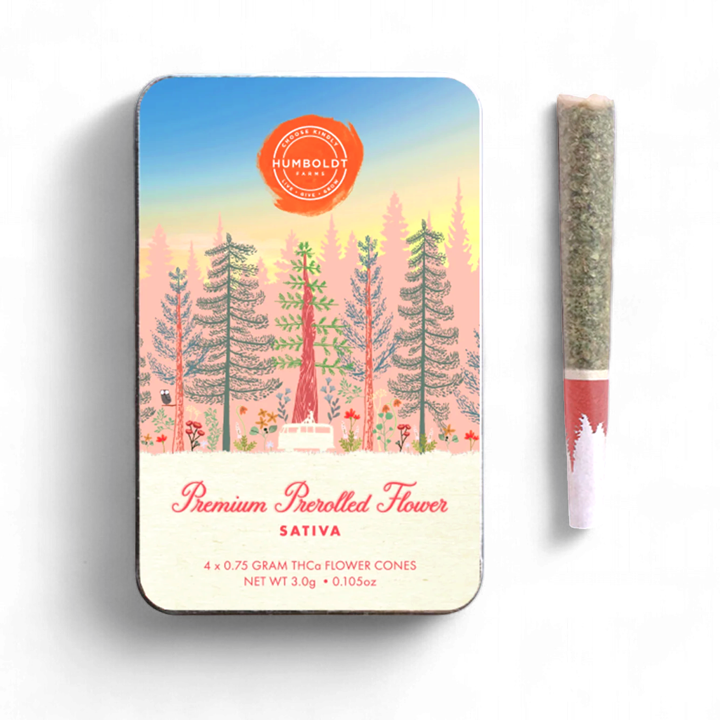 PRE-ORDER: Humboldt THCA Premium Pre-Rolls 4/pk (Case of 16) MSRP $384 / (S) Papaya Bomb